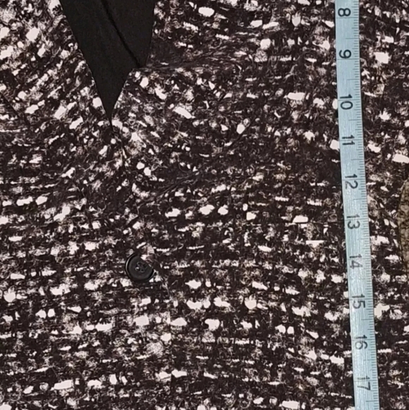 Joie | Brown and White Silk Knotched Collared Blazer Size XS B26#12 - Picture 8 of 10